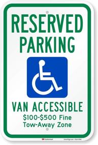 img 4 attached to Reserved Parking Accessible SmartSign Reflective