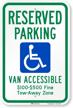 reserved parking accessible smartsign reflective logo