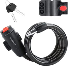 img 4 attached to FORTOP Bike Coiled Cable Lock - Multiple Security Levels, Bicycle Lock with Keys and Mounting Bracket for Secure Bike Rack Locking - Mountain Bike, Road Bike, Commuter Bike