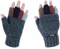 🧤 fingerless cover mittens winter gloves: stay warm and stylish in cold weather logo
