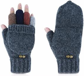 img 2 attached to 🧤 Fingerless Cover Mittens Winter Gloves: Stay Warm and Stylish in Cold Weather