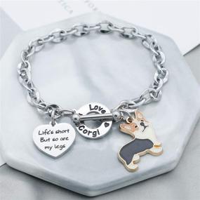 img 1 attached to 🐶 Corgi Lover's Charm Bracelet: Adorable Corgi Bracelet - Embrace the Short-Legged Cuteness!