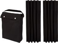 🌙 amazon basics portable travel window blackout curtain shades - 50x78 inches, black, 2-pack with suction cups logo