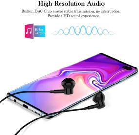 img 3 attached to 🎧 Наушники APETOO HiFi Stereo USB C для Note 10 Plus с микрофоном, магнитные проводные наушники - совместимы с Samsung S20, Note 20 Ultra, Google Pixel 4 3 XL, OnePlus 8 Pro - в комплекте чехол для переноски