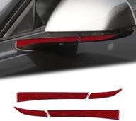 🔴 enhance your ford mustang's look with blakaya carbon fiber rearview mirror side mirror cover accessories in red (2015-2020) logo