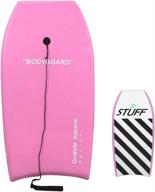 🏄 premium grande juguete bodyboard: 37 inch/41 inch with wrist leash, eps core, and slick bottom logo