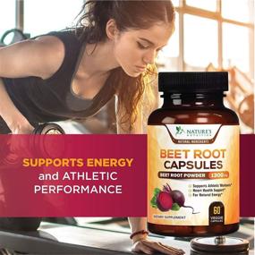 img 1 attached to 🌱 Organic Beet Root Capsules - 1300mg Per Serving - USA-Made Beetroot Powder Extract - Vegan Herbal Nitrate Supplement - Natural Nitric Oxide Boost for Energy and Performance - NonGMO - 60 Capsules