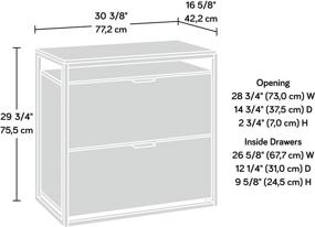 img 2 attached to 🗄️ Sauder Diamond Ash Lux Lateral File Cabinet, Measurements: 30.32in L x 16.54in W x 29.72in H