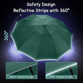 img 2 attached to 🌂 Ultimate Windproof Reflective Umbrellas: Automatic Folding Umbrellas with Enhanced Protection