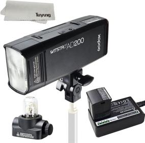 img 4 attached to 📸 Годокс AD200: 200Вт ГН 60 HSS вспышка со светодиодом и 2.4G беспроводной передачей, TTL и 500 вспышек на полной мощности.