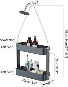 img 3 attached to SINOART Caddy Over Bathroom Organizer Adjustable