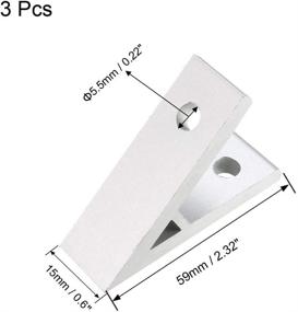 img 2 attached to Uxcell Aluminum Brackets Profile Connectors