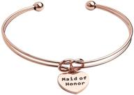 💐 reebooo maid of honor bracelet: cherish today, forever friends - matron of honor gift logo