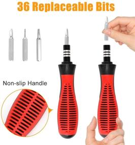 img 3 attached to 🔧 Apsung 37 in 1 Precision Screwdriver Set with Slotted, Phillips, Torx & More Bits, Non-Slip Magnetic Electronics Repair Tool Kit for iPhone, Android, Computer, Laptop, Watch, Glasses, PC, Camera, and More