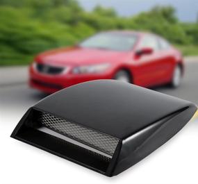 img 2 attached to 🚗 Universal Car Decorative Bonnet Vent Cover - Air Flow Intake Scoop Sticker Hood for Enhanced Aesthetic (Black)