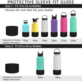 img 2 attached to 🔒 Ultimate Silicone Sleeve for Hydro Sport Water Bottles - Protect, Anti-Slip, Pet-Friendly