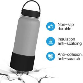 img 3 attached to 🔒 Ultimate Silicone Sleeve for Hydro Sport Water Bottles - Protect, Anti-Slip, Pet-Friendly