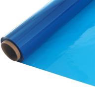 🎁 blue clear cellophane wrap roll - 200ft x 16in x 2.5mil - ideal for gift baskets, flowers & christmas presents - includes 2-roll ribbon logo