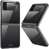 чехол vizvera для samsung galaxy z flip 3 5g 2021 - стильный и прочный ультратонкий легкий чехол для samsung galaxy z flip 3 (черный) - улучшенная защита и анти-падение дизайн логотип