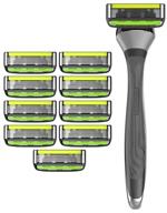 💇 dorco pace 6 pro - 6 blade razor with trimmer - 10 pack (1 handle + 10 cartridges) logo