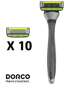 img 3 attached to 💇 Dorco Pace 6 Pro - 6 Blade Razor with Trimmer - 10 Pack (1 Handle + 10 Cartridges)