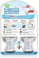 🛁 tubshroom tub drain hair catcher: 2 pack chrome – ultimate solution for clogged bathroom drains, fits 1.5” – 1.75” bathtub and shower drains logo