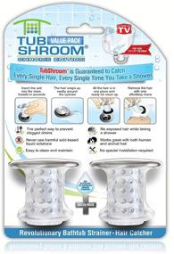 img 4 attached to 🛁 TubShroom Tub Drain Hair Catcher: 2 Pack Chrome – Ultimate Solution for Clogged Bathroom Drains, Fits 1.5” – 1.75” Bathtub and Shower Drains