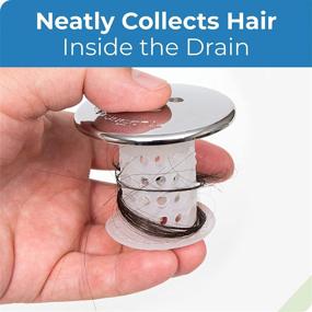 img 2 attached to 🛁 TubShroom Tub Drain Hair Catcher: 2 Pack Chrome – Ultimate Solution for Clogged Bathroom Drains, Fits 1.5” – 1.75” Bathtub and Shower Drains