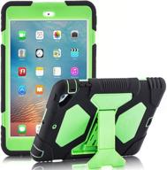 📱 aceguarder ipad mini case - full body protective soft silicone cover with adjustable kickstand for ipad mini 1 2 3 (black/green) - enhanced seo logo