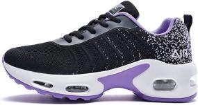 img 2 attached to Impdoo Athletic Running Sneaker Blackpurple