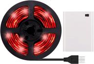 ⚡ inextstation waterproof led strip light - battery & usb powered, 5v 60 units smd5050 leds led tape (100cm, red) логотип