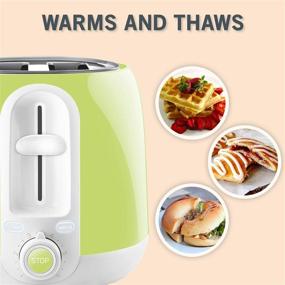 img 2 attached to Sencor High Lift 2-Slot Toaster: Safe Cool Touch Technology, Lime Green - Medium