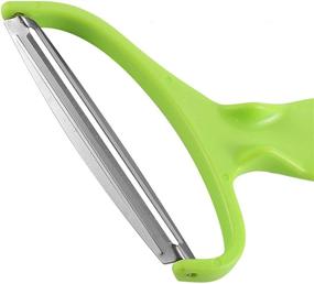 img 2 attached to 🥬 MauSong Peeler - Wide Mouth Stainless Steel Cabbage and Fruit Peeler - Salad Vegetable Grater for Coleslaw and More