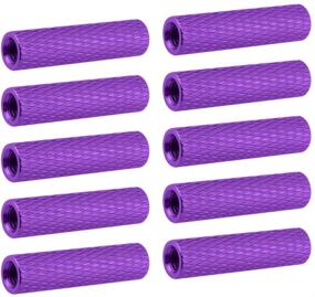 img 1 attached to 🪁 Hobbypark 10PCS Purple Aluminum M3x25mm Standoff Spacer Female-Female Round Column RC FPV Drone Accessories for DIY