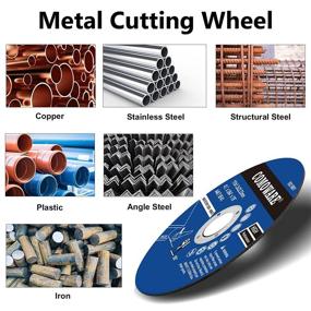 img 2 attached to 🔪 COMOWARE 25 Pack 4 1/2" Ultra Thin Cut Off Wheels, Metal and Stainless Steel, Aggressive Angle Grinder Cutting Disc, General Purpose Cutting Wheel