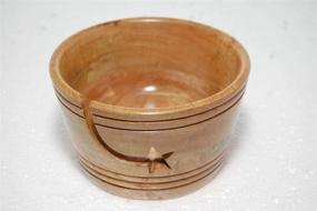 img 2 attached to 🌟 Mangowood Star Wooden Yarn Bowl - Portable Knit and Crochet Storage, 6in x 4in
