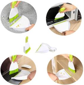 img 1 attached to Dust Pan and Brush, Kmeivol Broom and Dustpan, Dust Pan Brush Compact Cleaning Set, Tabletop Dust Pan and Brush, 🧹 Countertop Cleaning Tools, Keyboard Dust Pan and Brush, Pet-Friendly Dust Pan and Brush Set for Cat, Dog, and Other Pets, Dustpan Set