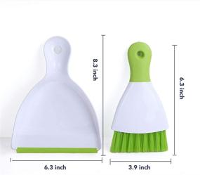 img 2 attached to Dust Pan and Brush, Kmeivol Broom and Dustpan, Dust Pan Brush Compact Cleaning Set, Tabletop Dust Pan and Brush, 🧹 Countertop Cleaning Tools, Keyboard Dust Pan and Brush, Pet-Friendly Dust Pan and Brush Set for Cat, Dog, and Other Pets, Dustpan Set