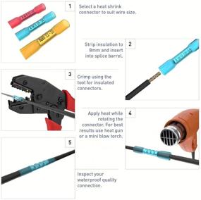 img 1 attached to Blue Heat Shrink Crimp Connectors Industrial Electrical