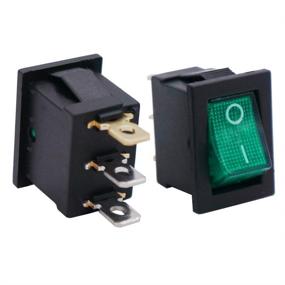 img 2 attached to Twidec/6Pcs Rocker Switch 3 Pins 2 Position ON/Off AC 6A/125V 10A/250V SPST Green LED Light Illuminated Boat Rocker Switch Toggle（Quality Assurance For 1 Years）KCD1-2-101N-G