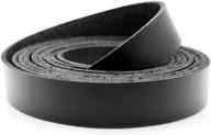 👜 craftmemore 2 meters (78&#34;) quality cowhide genuine leather strap - perfect for lacing, diy bracelets, purse straps - flat leather in black, 20mm (3/4&#34;) logo