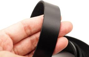 img 3 attached to 👜 CRAFTMEMORE 2 Meters (78&#34;) Quality Cowhide Genuine Leather Strap - Perfect for Lacing, DIY Bracelets, Purse Straps - Flat Leather in Black, 20mm (3/4&#34;)