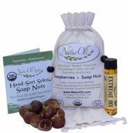 🌿 organic naturoli soap nuts/soap berries: usda certified, 4 oz (60 loads) + bonus 18x travel bottle! (12 loads) seedless, wash bag, 8pg info, tote bag. natural laundry soap/cleaner. logo