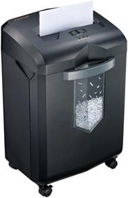 img 4 attached to Bonsaii C149-D: High-Capacity 14-Sheet Micro-Cut Shredder for Office and Home; Safely Obliterates Credit Cards, Staples, Clips; Convenient 60-Minute Run Time; Deluxe 6-Gallon Pullout Wastebasket; Sleek Black Design