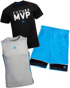 img 4 attached to RBX Boys Active 3 Piece Short Boys' Clothing