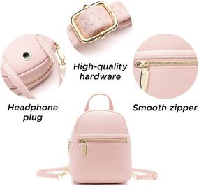 img 3 attached to Backpack Teenager Leather Shoulder Handbags Backpacks