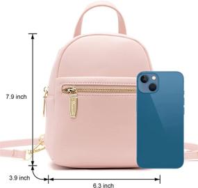 img 2 attached to Backpack Teenager Leather Shoulder Handbags Backpacks