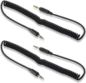 img 4 attached to 🔌 Cable Matters 2-Pack Coiled Audio Cable - 3.5mm Male to Male Stereo Cable - Expands from 2 to 4 Feet