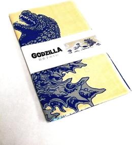 img 2 attached to 🌊 Japanese Cotton Fabric Set: Famous 'Godzilla and Hokusai's Great Wave' Tenugui Cloths (Set of 2)