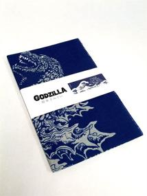 img 1 attached to 🌊 Japanese Cotton Fabric Set: Famous 'Godzilla and Hokusai's Great Wave' Tenugui Cloths (Set of 2)